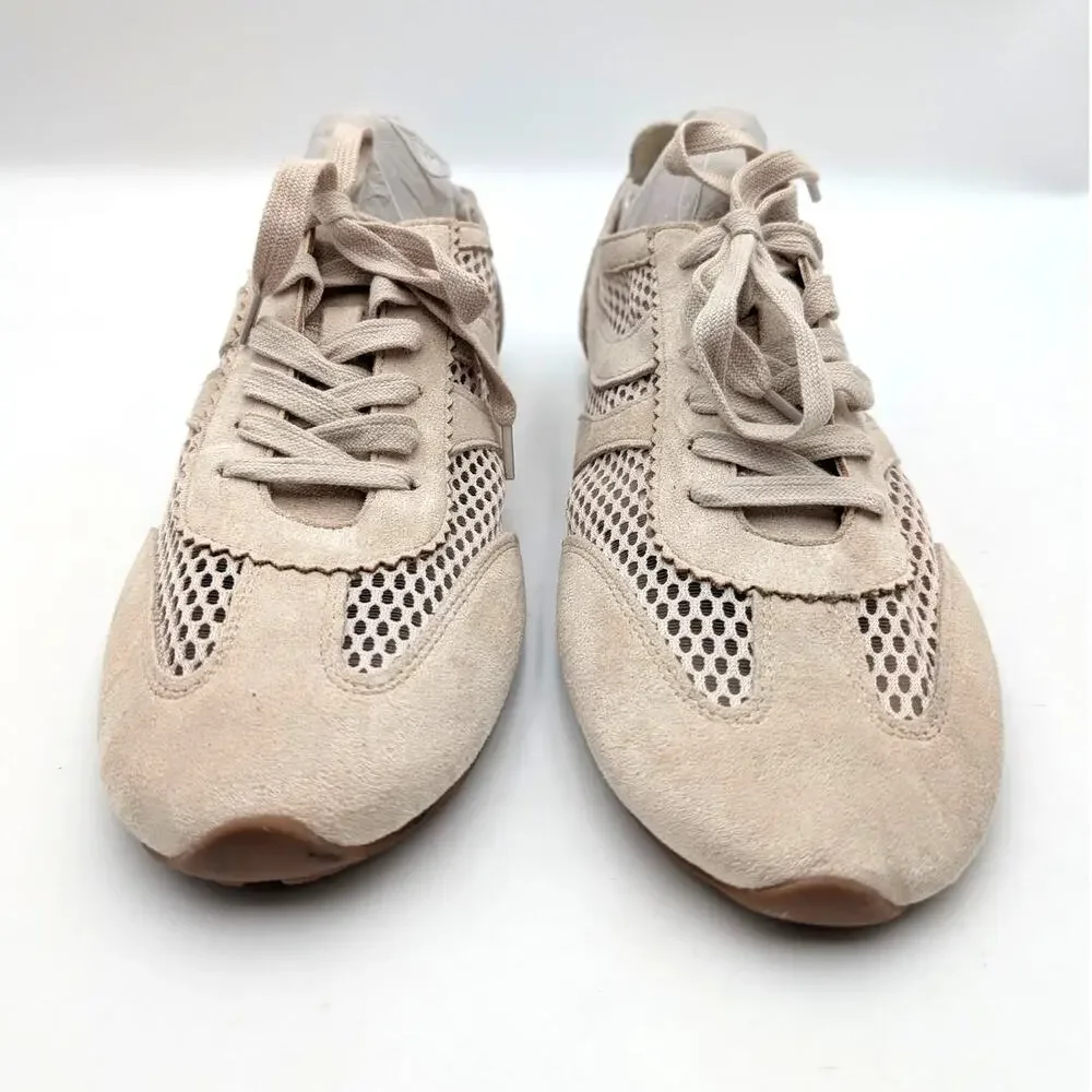Journee Collection Chasse Lace-Up Sneaker Shoes Women's Beige Size US10M EU40